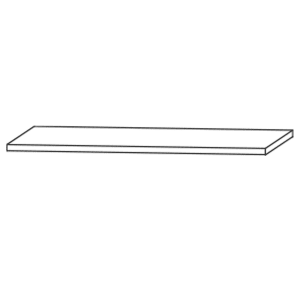 Puris c!mano Ablageplatte 60,2 cm für Klappenschrank, Stärke 2,8 cm