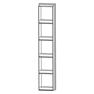 Puris c!puro Hochschrankregal 30 cm mit 5 Fächern, Frontblende in Korpusfarbe
