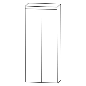 Puris c!puro Mittelschrank 60 cm mit 2 Türen, Griff 351