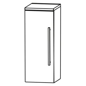 Puris Linea Highboard 30 x 30 x 65,6 cm mit 1 Tür, Anschlag links, Griff 350