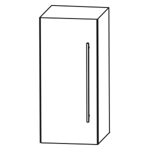 Puris Linea Oberschrank 30 x 15 x 64 cm mit 1 Tür, Anschlag links, Griff 350
