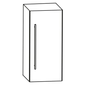 Puris Linea Oberschrank 40 x 15 x 64 cm mit 1 Tür, Anschlag rechts, Griff 350