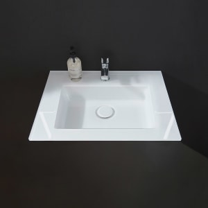 Puris Rounds Glas-Möbelwaschtisch 63,2 cm