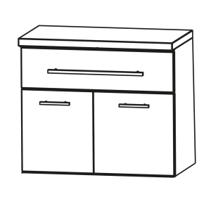 Puris Speed Unterschrank 60 cm mit 1 Schubkasten und 2 Türen