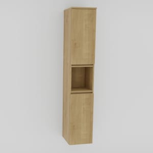 Puris Vora Hochschrank 30 cm mit 2 Türen, Anschlag links und 1 offenem Fach