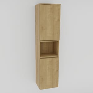 Puris Vora Hochschrank 40 cm mit 2 Türen, Anschlag rechts und 1 offenem Fach