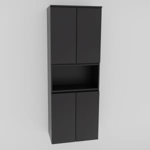 Puris Vora Hochschrank 60 cm mit 4 Türen und 1 offenem Fach