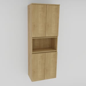 Puris Vora Hochschrank 60 cm mit 4 Türen und 1 offenem Fach