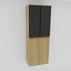 Puris Vora Hochschrank 60 cm mit 4 Türen und Wäscheauszug