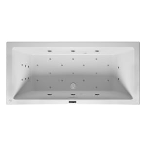 Riho Rethink Cubic Badewanne 190 x 80 cm rechts mit Riho Fall + Bliss-System