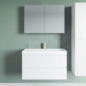 Riho Spring VOW Waschtisch-Set inkl. Spiegelschrank, mit Gehrung 100 x 40 cm