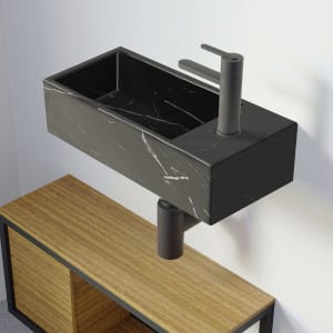 Riho Livit Handwaschbecken, Hahnloch rechts, 41 x 20,5 x 10,5 cm