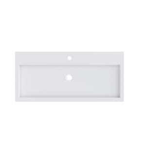 Riho Spring Vow 46 Aufsatz-Waschtisch 100 x 46 cm mit 1 Hahnloch