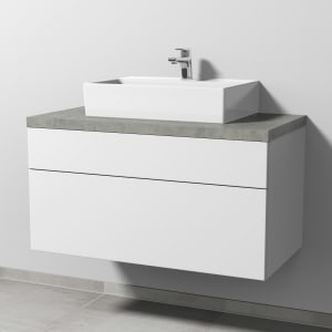 Sanipa 2morrow Badmöbel-Set 100,4 cm mit Keramik-Waschtisch Memento 2.0