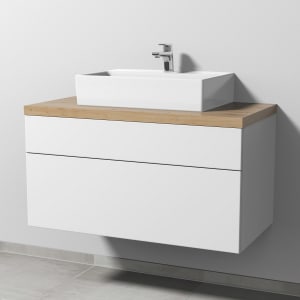 Sanipa 2morrow Badmöbel-Set 100,4 cm mit Keramik-Waschtisch Memento 2.0