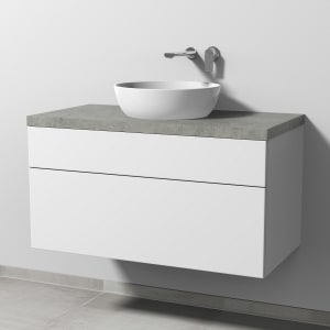 Sanipa 2morrow Badmöbel-Set 100,4 cm mit Keramik-Waschtisch Artis rund