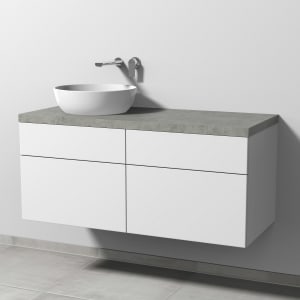 Sanipa 2morrow Badmöbel-Set 120,4 cm mit Keramik-Waschtisch Artis rund, links