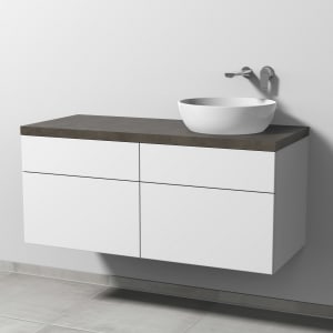 Sanipa 2morrow Badmöbel-Set 120,4 cm mit Keramik-Waschtisch Artis rund, rechts