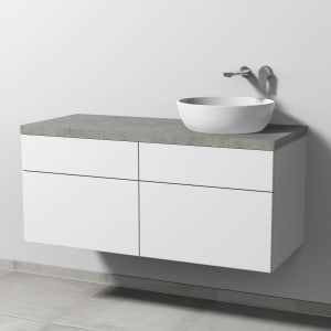 Sanipa 2morrow Badmöbel-Set 120,4 cm mit Keramik-Waschtisch Artis rund, rechts