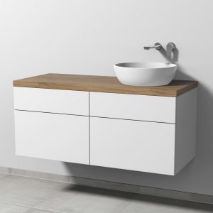 Sanipa 2morrow Badmöbel-Set 120,4 cm mit Keramik-Waschtisch Artis rund, rechts