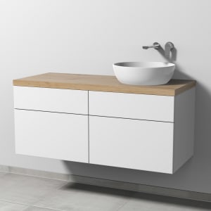 Sanipa 2morrow Badmöbel-Set 120,4 cm mit Keramik-Waschtisch Artis rund, rechts