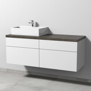 Sanipa 2morrow Badmöbel-Set 140,4 cm mit Keramik-Waschtisch Memento 2.0 links