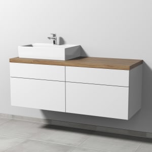 Sanipa 2morrow Badmöbel-Set 140,4 cm mit Keramik-Waschtisch Memento 2.0 links