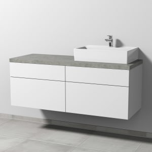 Sanipa 2morrow Badmöbel-Set 140,4 cm mit Keramik-Waschtisch Memento 2.0 rechts