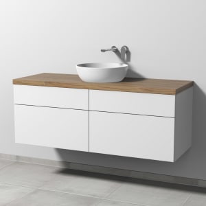 Sanipa 2morrow Badmöbel-Set 140,4 cm mit Keramik-Waschtisch Artis rund