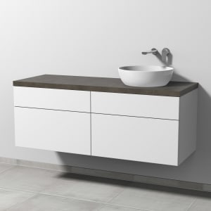 Sanipa 2morrow Badmöbel-Set 140,4 cm mit Keramik-Waschtisch Artis rund, rechts