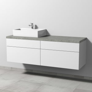 Sanipa 2morrow Badmöbel-Set 160,4 cm mit Keramik-Waschtisch Memento 2.0 links