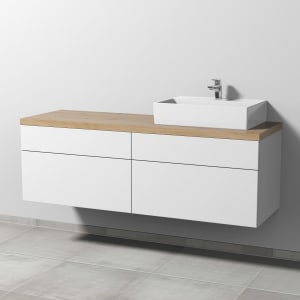 Sanipa 2morrow Badmöbel-Set 160,4 cm mit Keramik-Waschtisch Memento 2.0 rechts