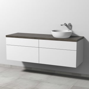 Sanipa 2morrow Badmöbel-Set 160,4 cm mit Keramik-Waschtisch Artis rund, rechts