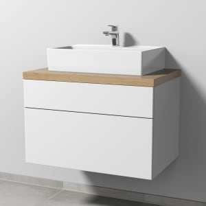 Sanipa 2morrow Badmöbel-Set 80,4 cm mit Keramik-Waschtisch Memento 2.0