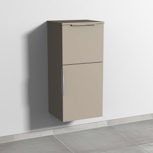 Sanipa 3way Mittelschrank 40 cm, 1 Auszug, 1 Tür mit Anschlag rechts, mit Aufsatz-Griff
