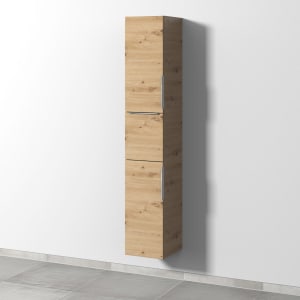 Sanipa 3way Hochschrank 30 cm, 1 Auszug, 2 Türen Anschlag links, mit Aufsatzgriff