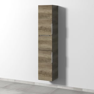 Sanipa 3way Hochschrank 35 cm, 1 Auszug, 2 Türen Anschlag links, mit Aufsatzgriff