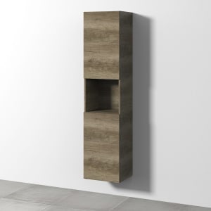 Sanipa 3way Hochschrank 40 cm, 1 offenes Fach, 2 Türen Anschlag links, Push to open