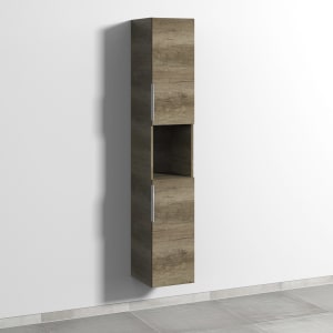 Sanipa 3way Hochschrank 30 cm, 1 offenes Fach, 2 Türen Anschlag rechts, mit Aufsatzgriff