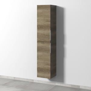 Sanipa 3way Hochschrank 35 cm, 2 Türen Anschlag links, mit Aufsatzgriff in schwarz