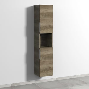 Sanipa 3way Hochschrank 35 cm, 1 offenes Fach, 2 Türen mit Türanschlag rechts, mit Aufsatzgriff