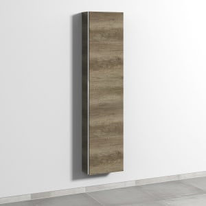 Sanipa 3way Hochschrank 40 cm tiefenreduziert, 1 Tür Anschlag rechts, mit Griffleiste