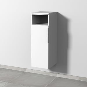 Sanipa 3way Mittelschrank 30 cm, 1 Tür mit Anschlag links, 1 offenes Fach, mit Aufsatz-Griff