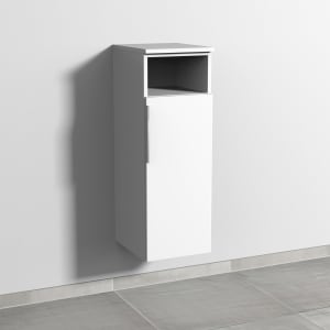 Sanipa 3way Mittelschrank 30 cm, 1 Tür mit Anschlag rechts, 1 offenes Fach, mit Aufsatz-Griff