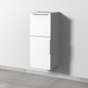 Sanipa 3way Mittelschrank 35 cm, 1 Tür mit Anschlag links, 1 Auszug, mit Aufsatz-Griff