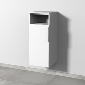 Sanipa 3way Mittelschrank 35 cm, 1 Tür mit Anschlag links, 1 offenes Fach, mit Aufsatz-Griff