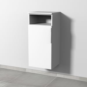 Sanipa 3way Mittelschrank 40 cm, 1 Tür mit Anschlag links, 1 offenes Fach, mit Aufsatz-Griff