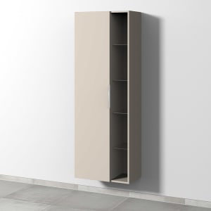 Sanipa 3way Stauraumschrank 60 cm, 1 Tür Anschlag links, mit Aufsatzgriff, 1 offenes Fach