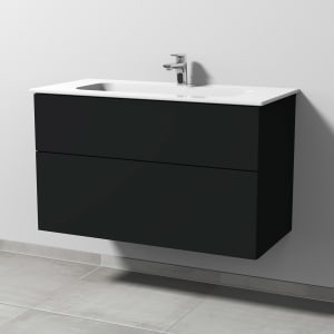 Sanipa 3way Kombination mit Keramikwaschtisch Design 100 cm, 2 Auszüge mit Push to open