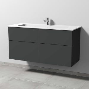 Sanipa 3way Kombination mit Keramikwaschtisch Design 120 cm, 4 Auszüge mit Push to open